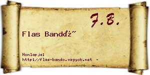 Flas Bandó névjegykártya